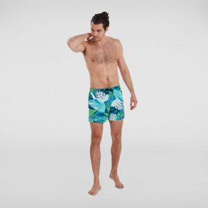 Speedo Swim shorts | Print Leisure 14″ Swim Short Green/Blue Green/Blue – Mens