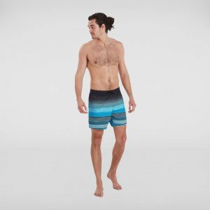 Speedo Swim shorts | Print Leisure 16″ Watershort Black/Blue Black/Blue – Mens